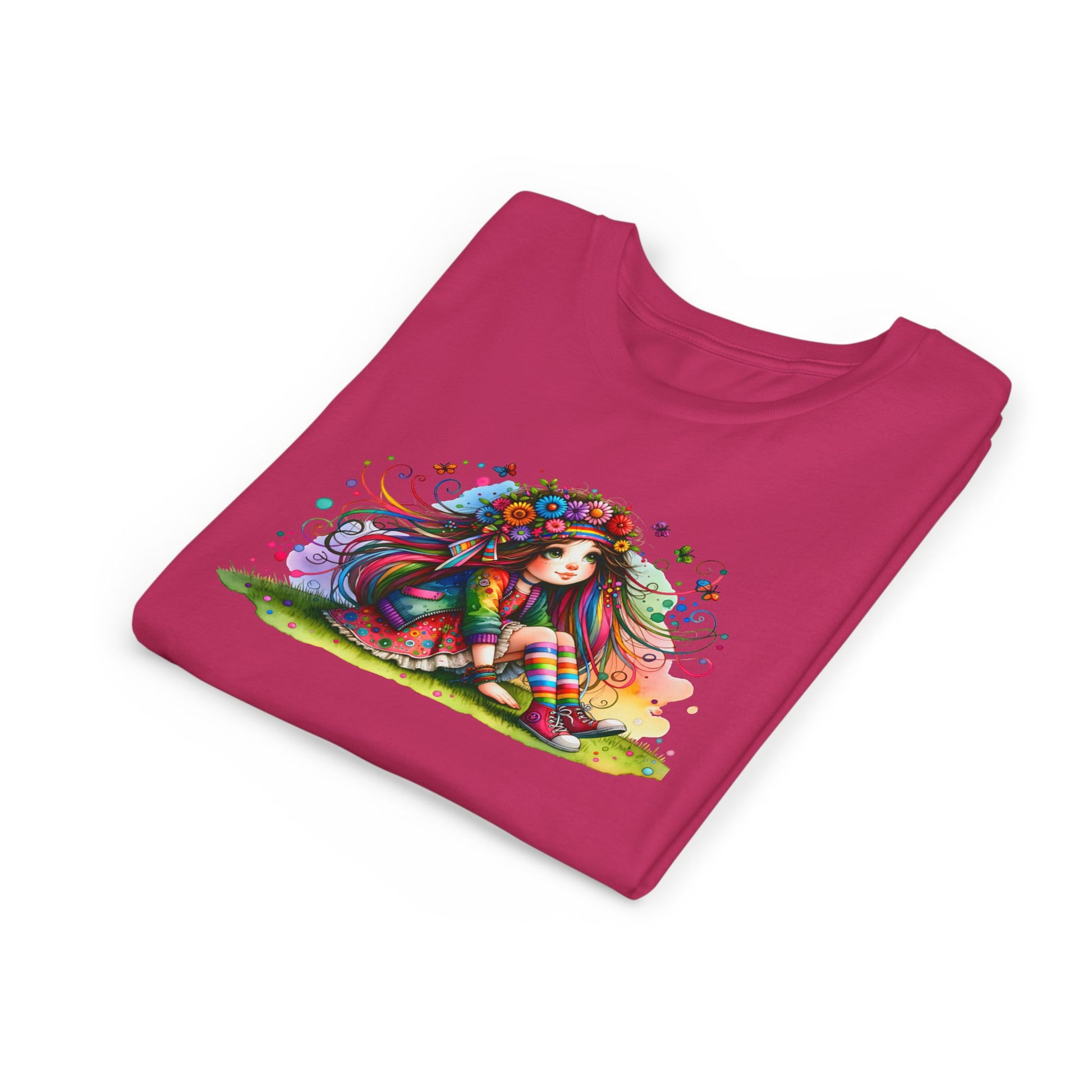 Whimsical Floral Girl Youth Tee
