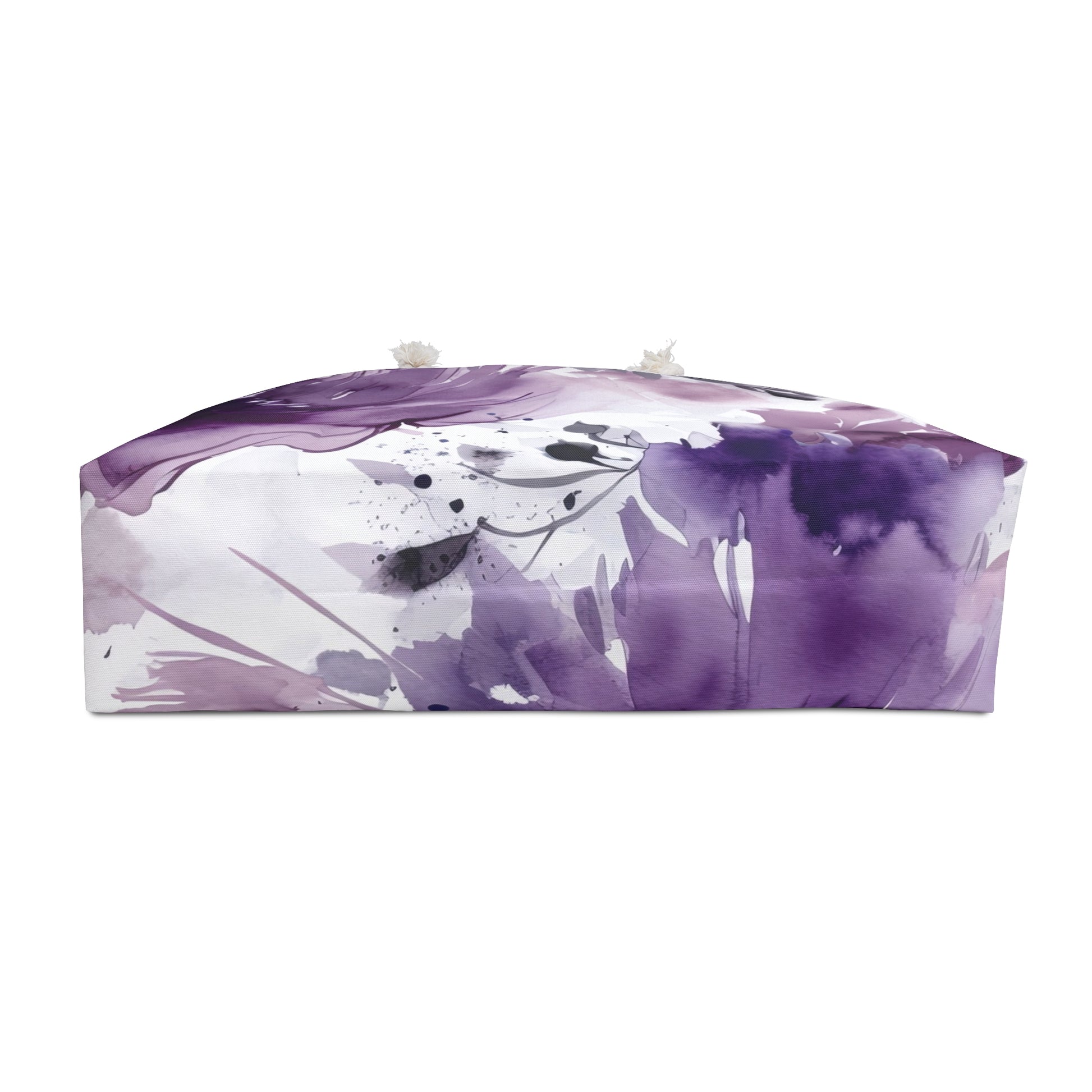 Purple and White Floral Weekender Bag