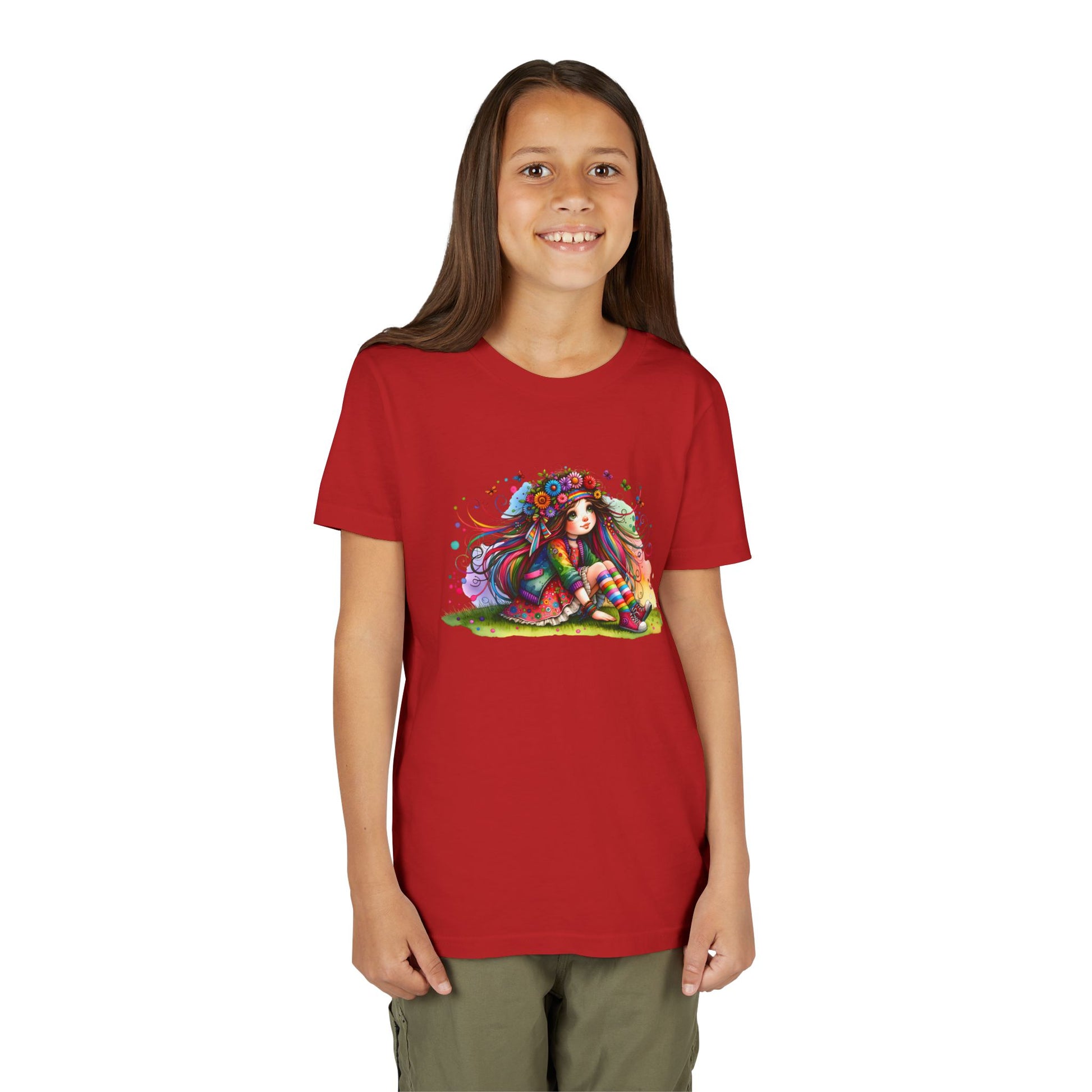 Whimsical Floral Girl Youth Tee