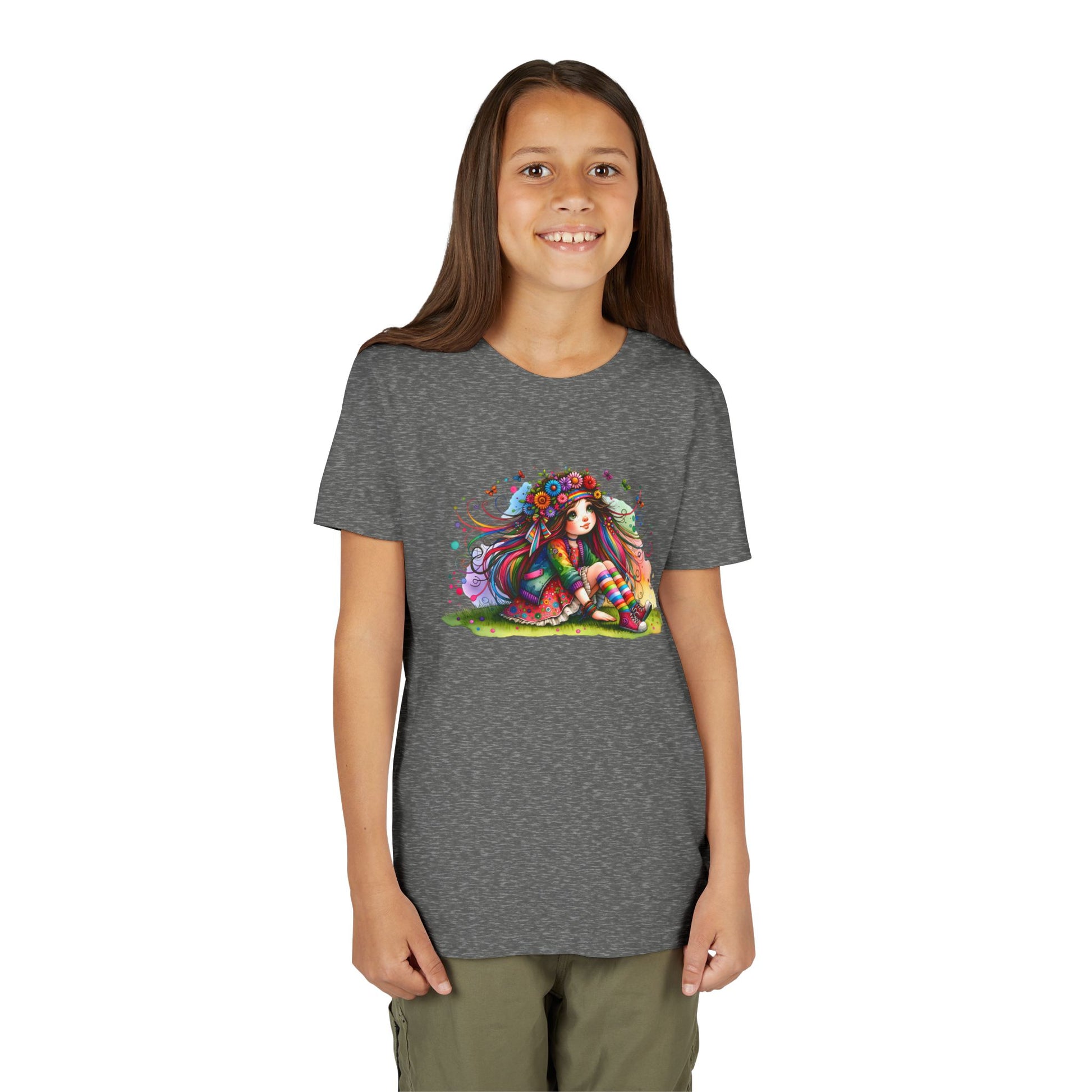 Whimsical Floral Girl Youth Tee