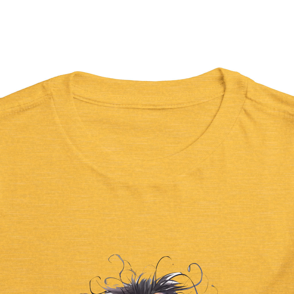 Whimsical Toddler Short Sleeve Tee with Adorable Cartoon Bird