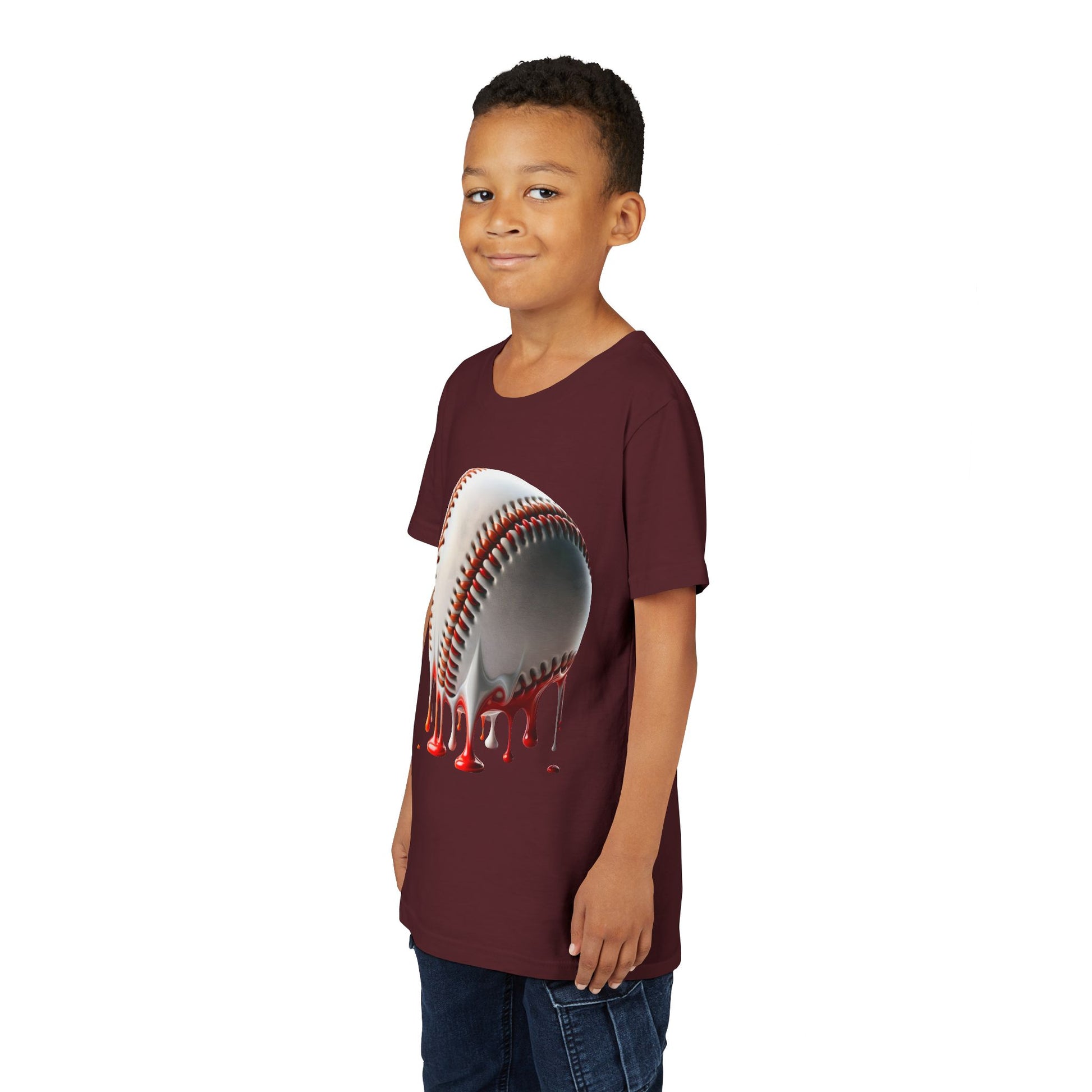 Youth Baseball Inspired Dripping Tee