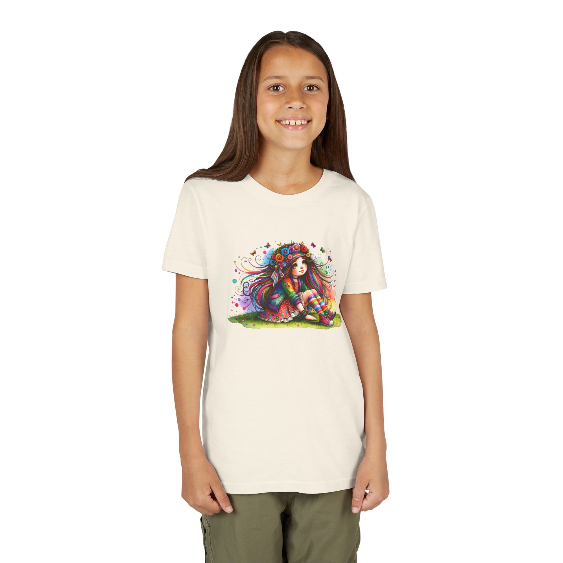 Whimsical Floral Girl Youth Tee