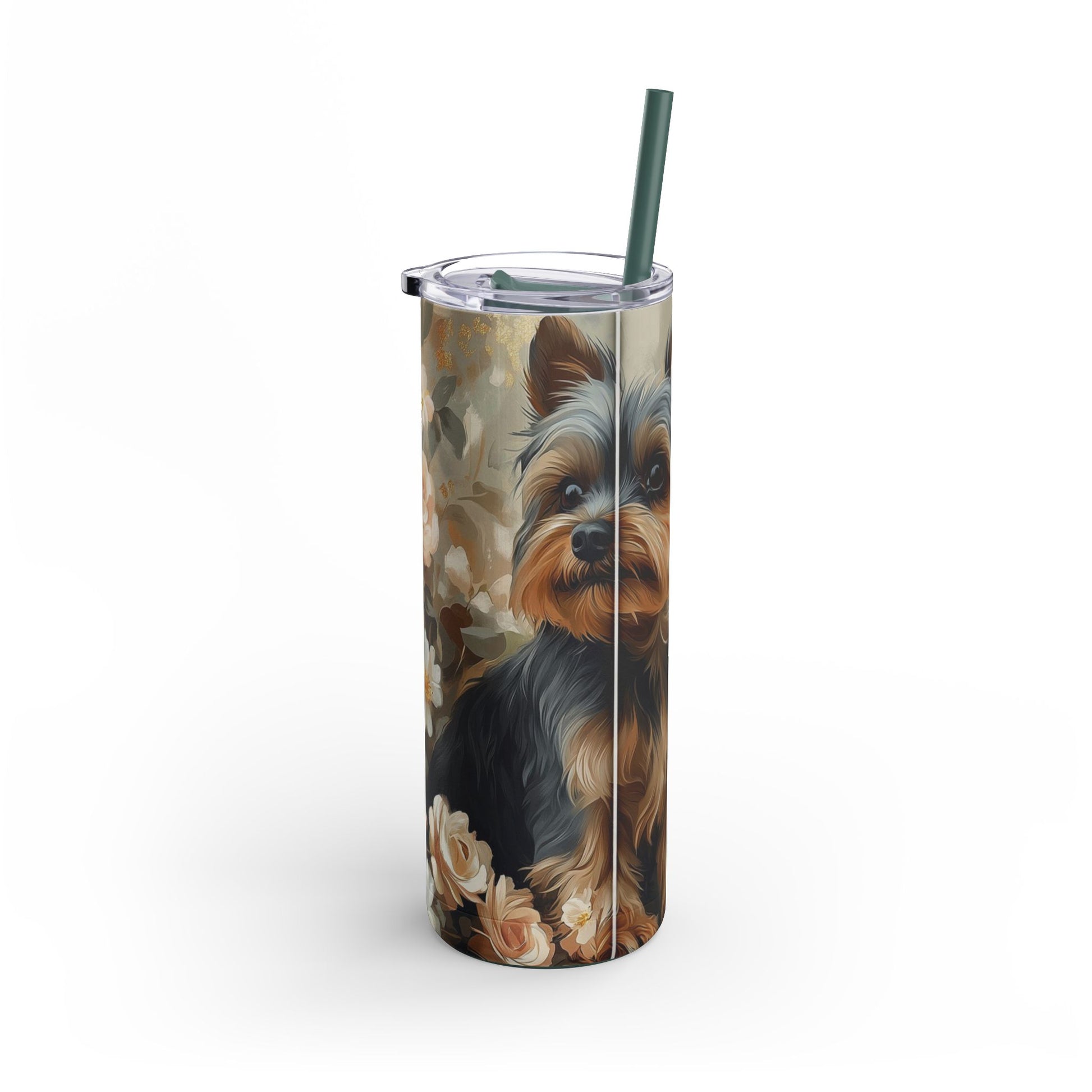 Yorkie Love Skinny Tumbler, 20oz