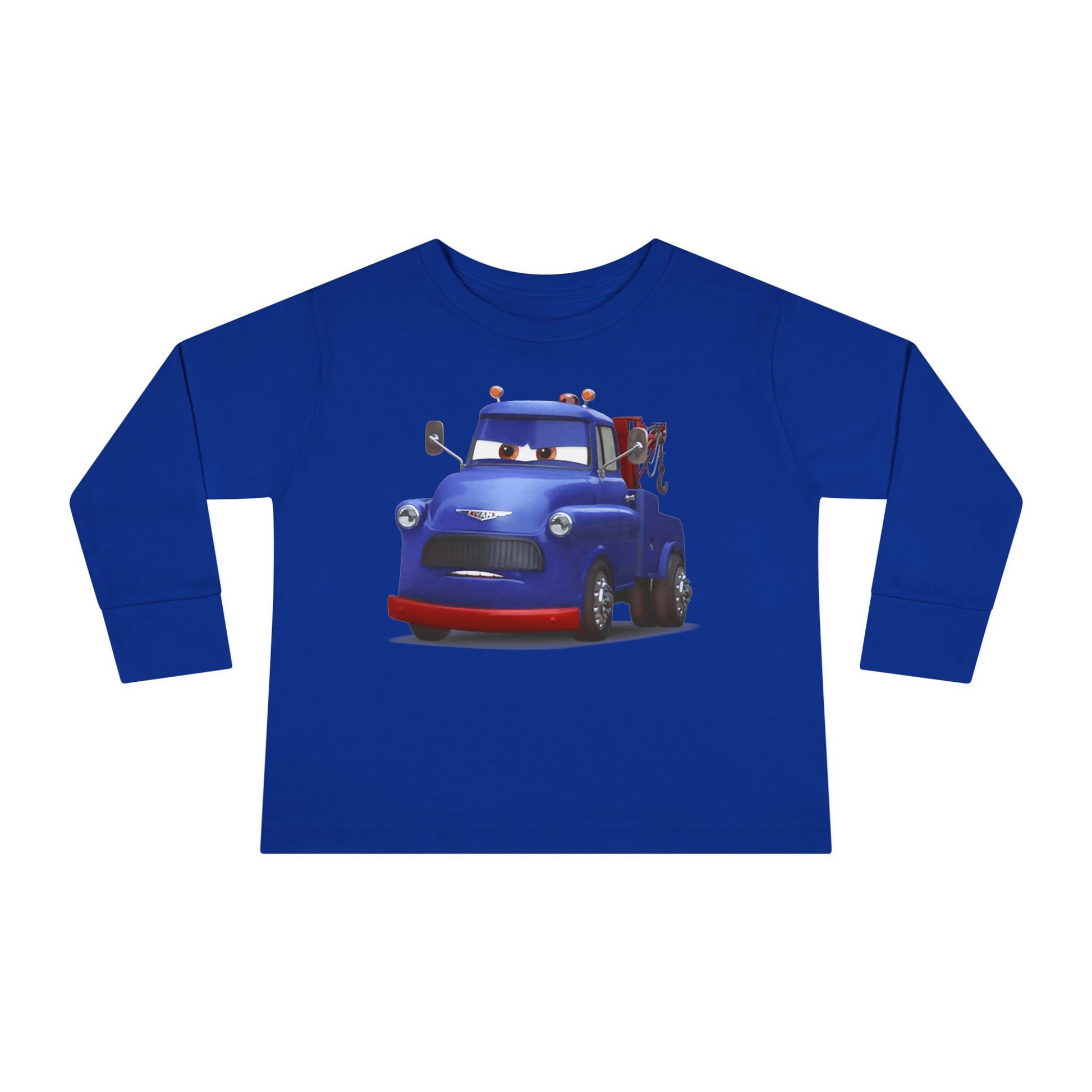 Toddler Long Sleeve Tee featuring a Fun Cartoon Truck