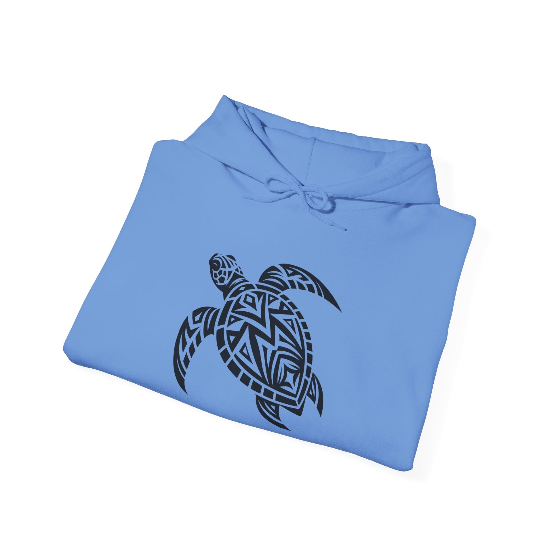 Tribal Sea Turtle Hoodie – Bold Island Spirit on White Pullover