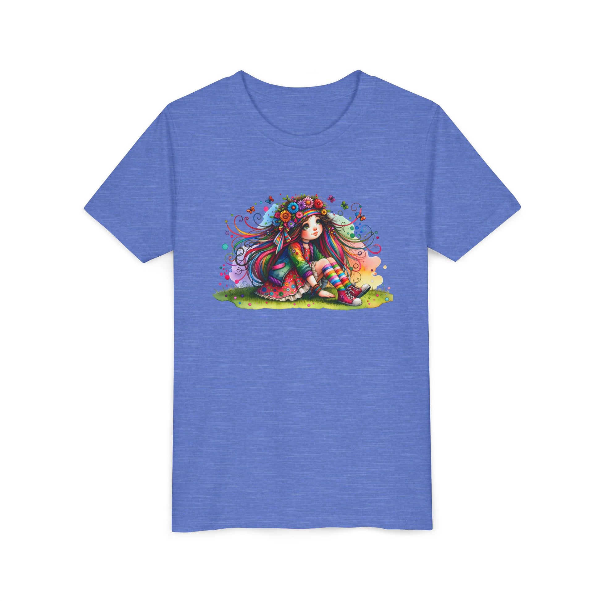 Whimsical Floral Girl Youth Tee