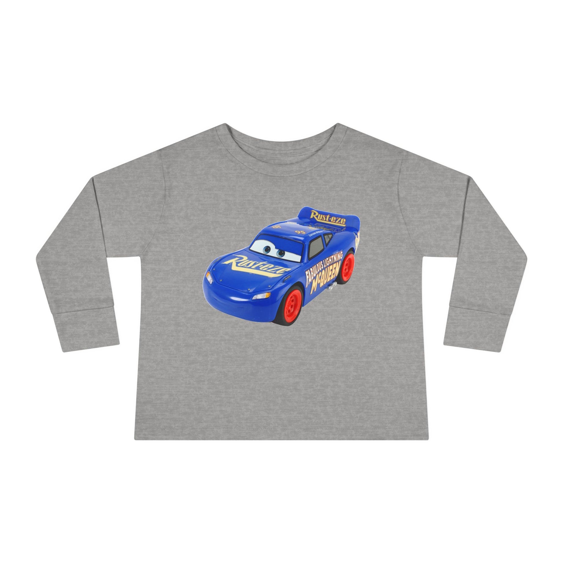 Toddler Long Sleeve Tee with Race Car Design