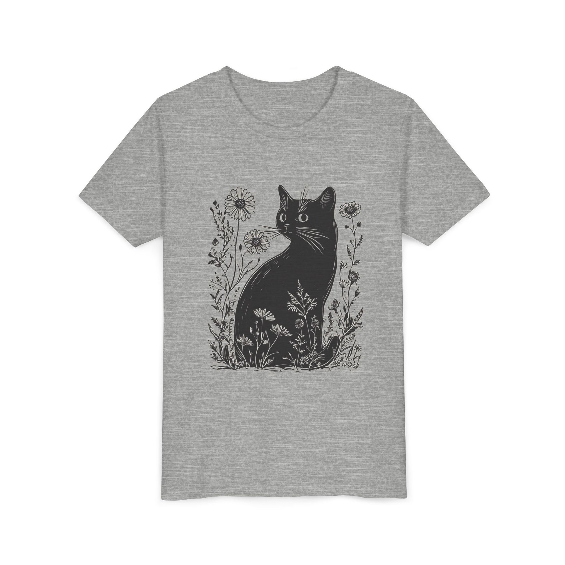 Black Cat Youth Tee, Cute Cat Graphic Shirt