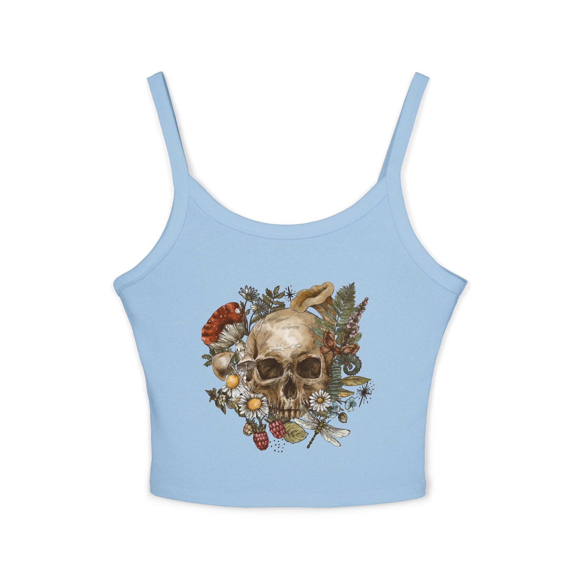 Crop Top Skull, Wildflowers, Mushrooms