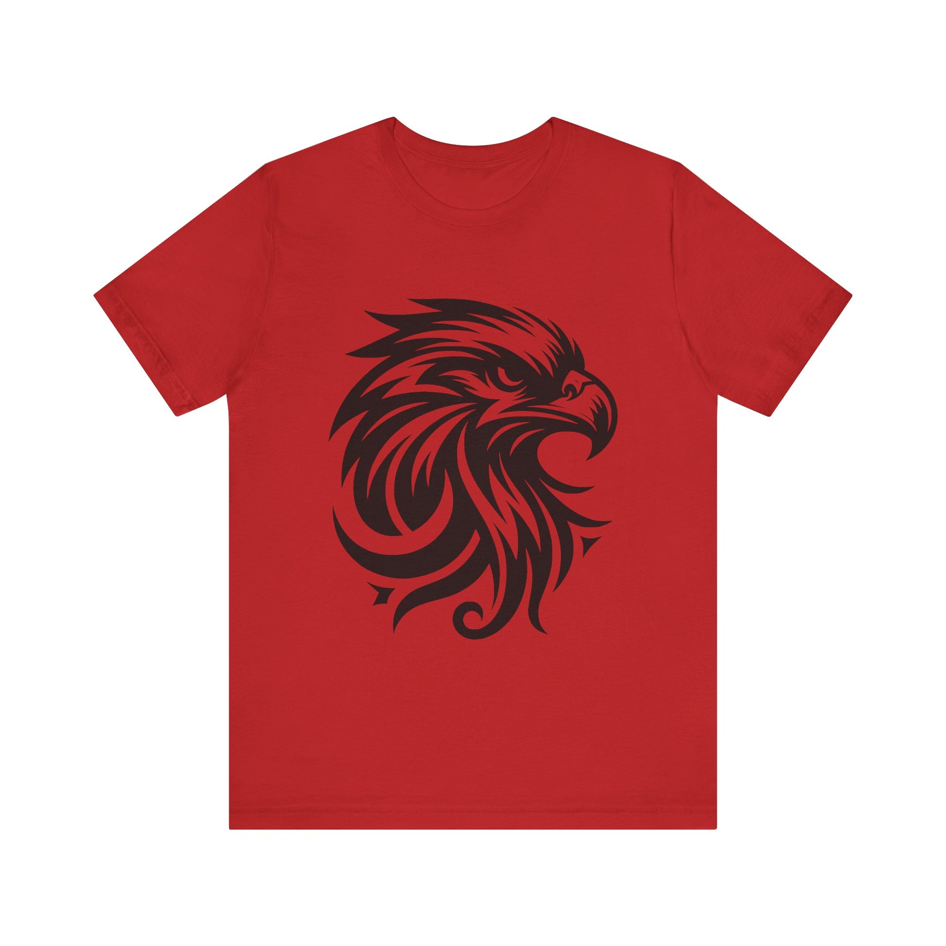 Bold tee featuring a fierce black tribal eagle design, available in multiple vibrant colors