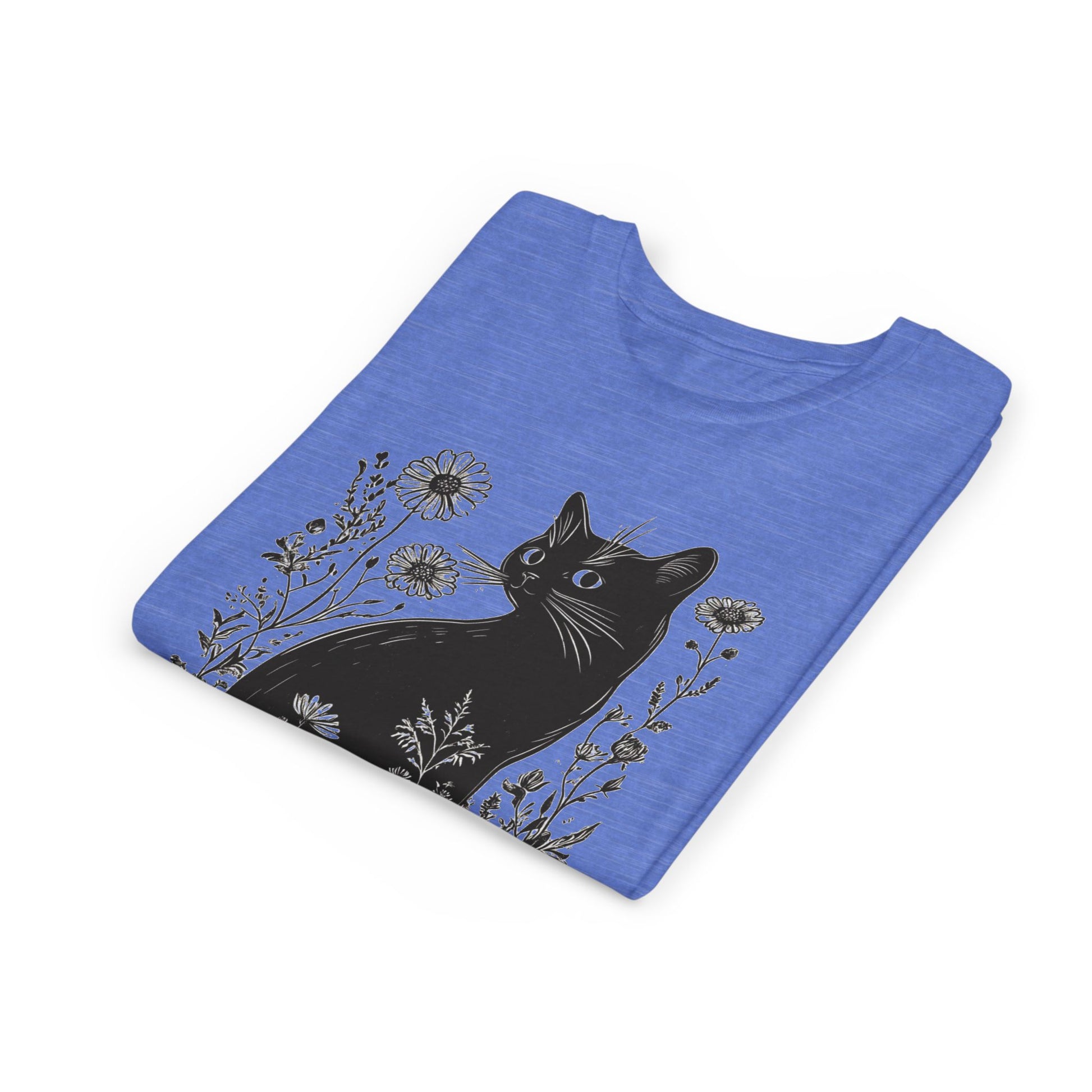 Black Cat Youth Tee, Cute Cat Graphic Shirt