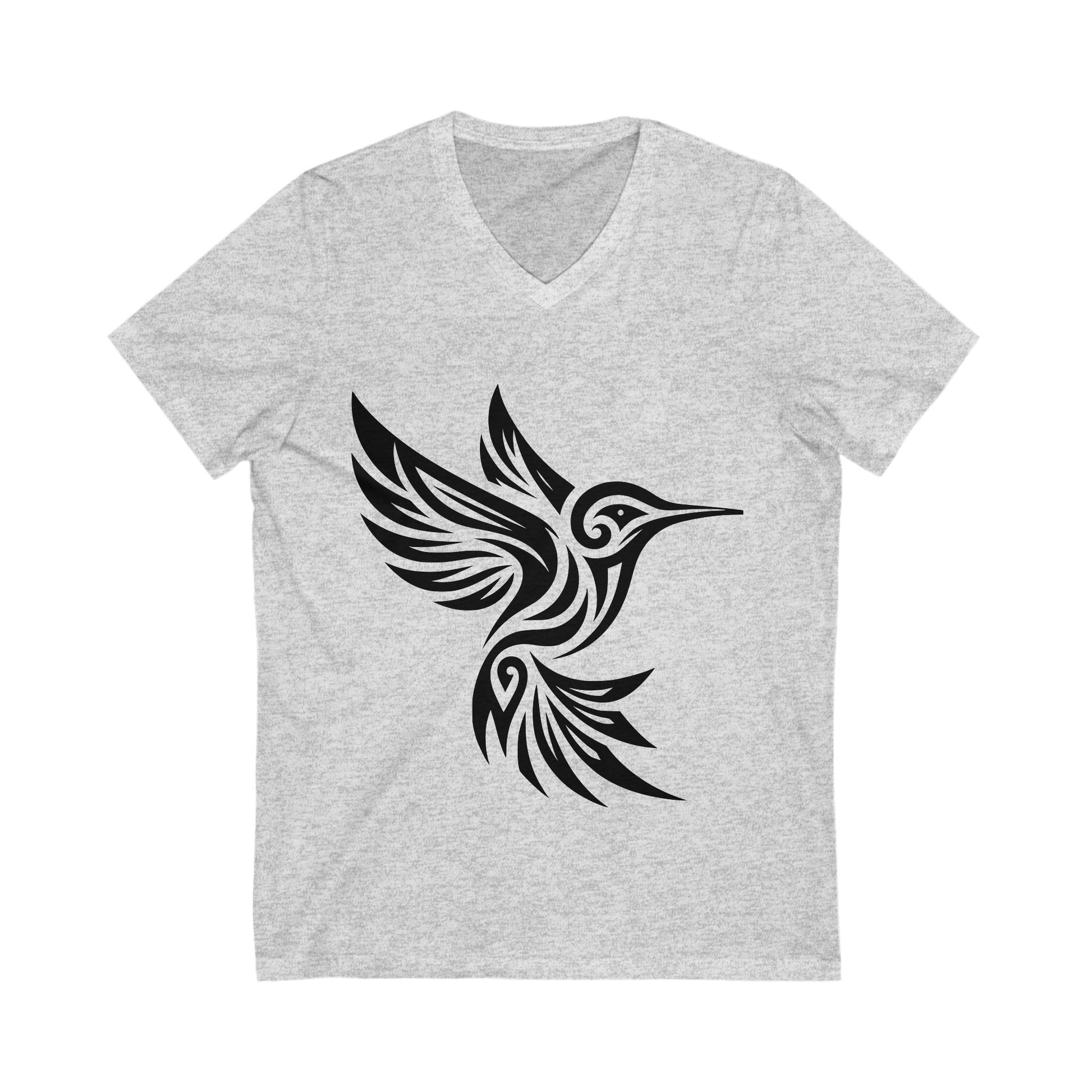 Tribal Hummingbird V Neck