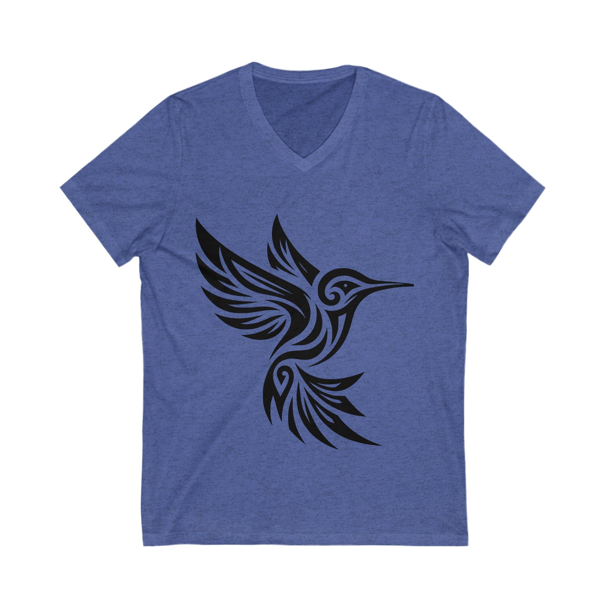 Tribal Hummingbird V Neck