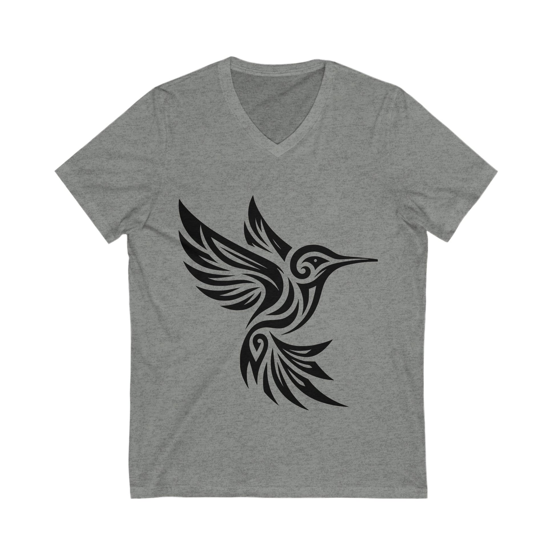 Tribal Hummingbird V Neck