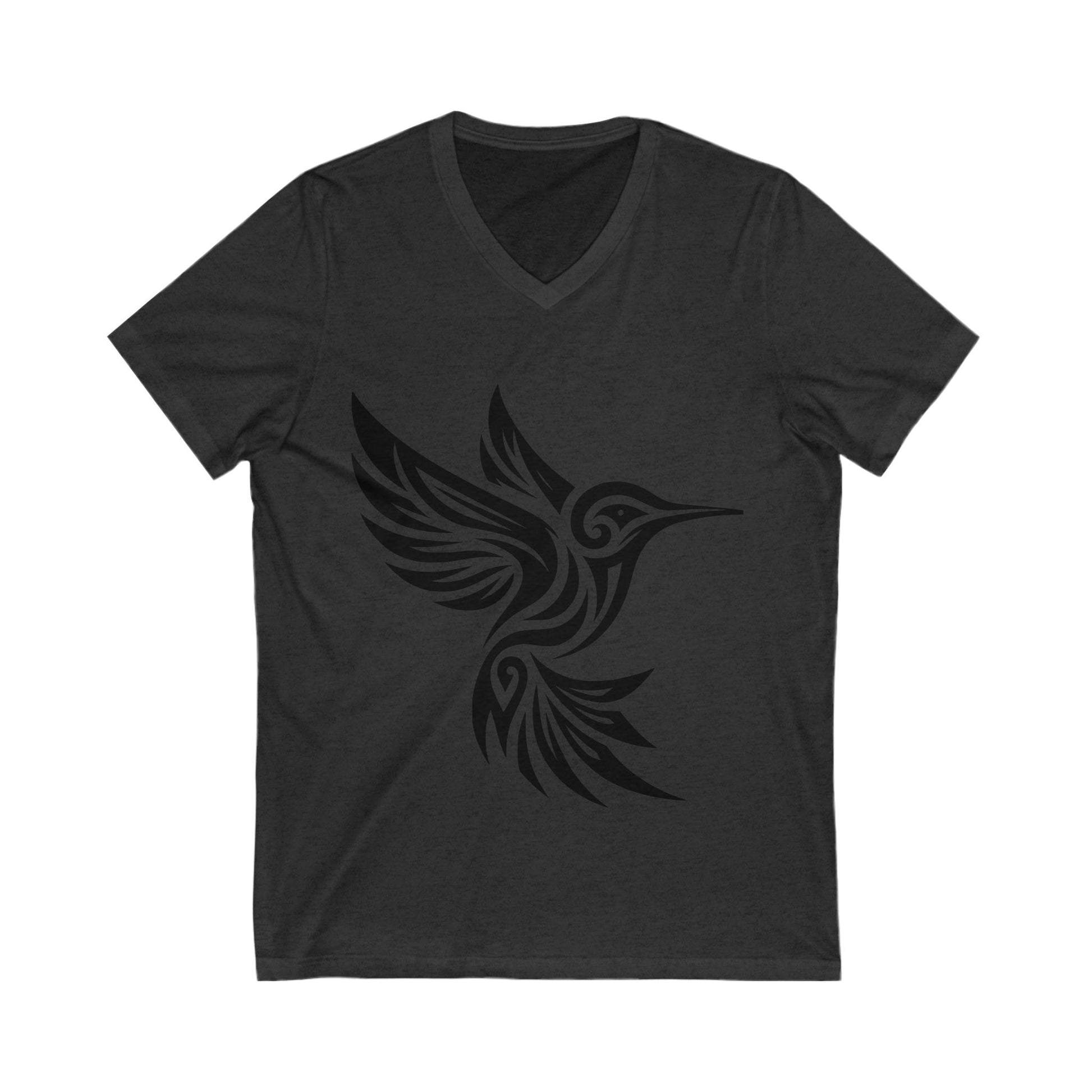 Tribal Hummingbird V Neck