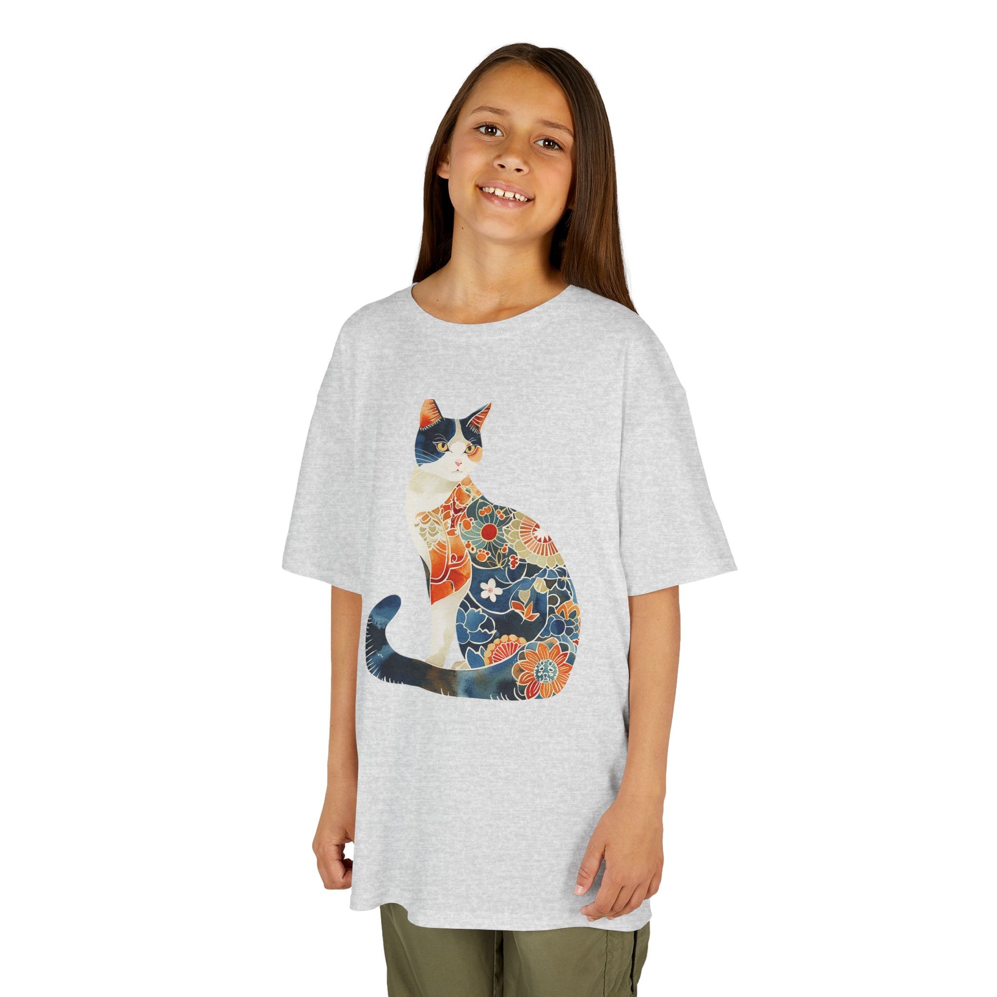 Colorful Cat Kids Cotton Tee