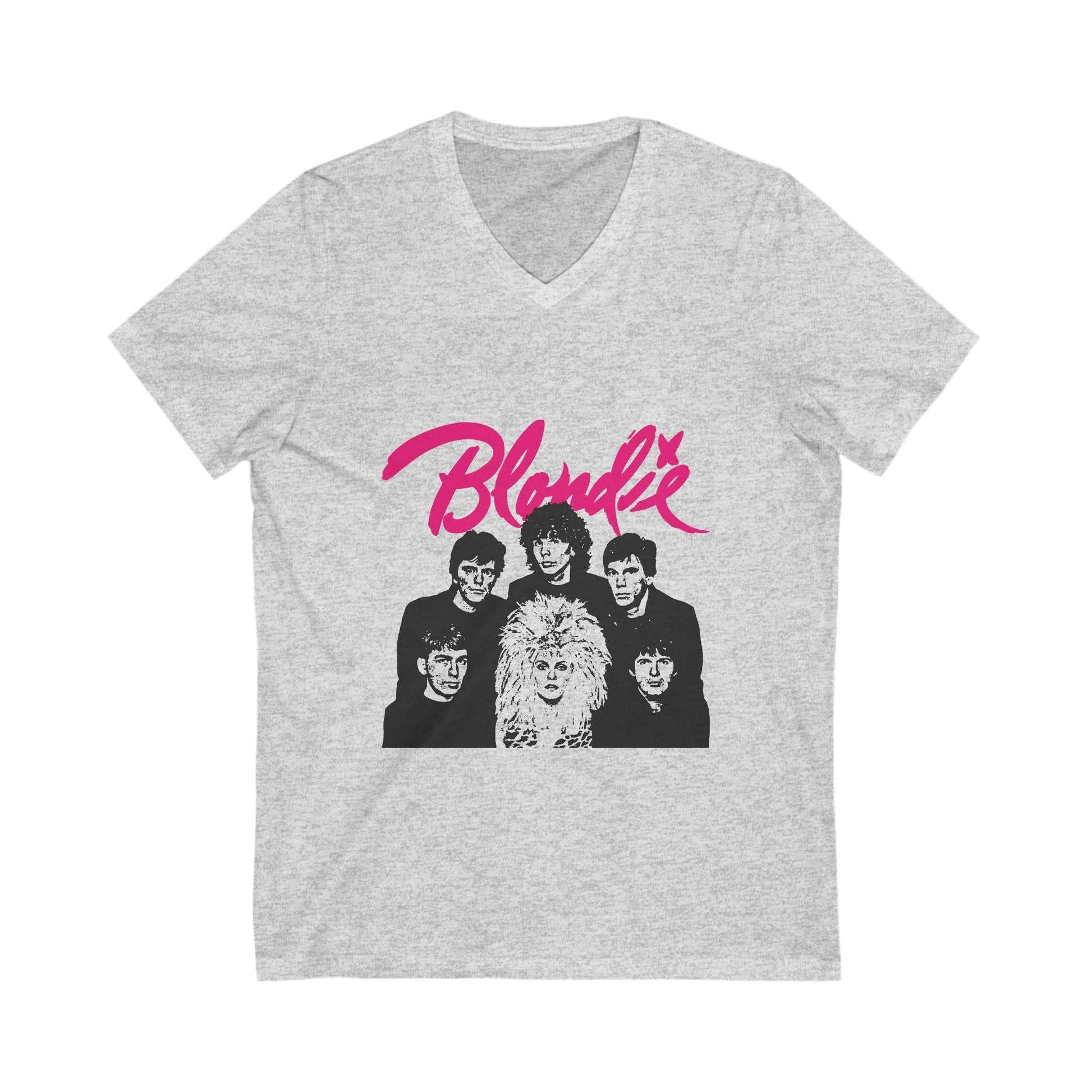 Retro Blondie Band V-Neck Tee