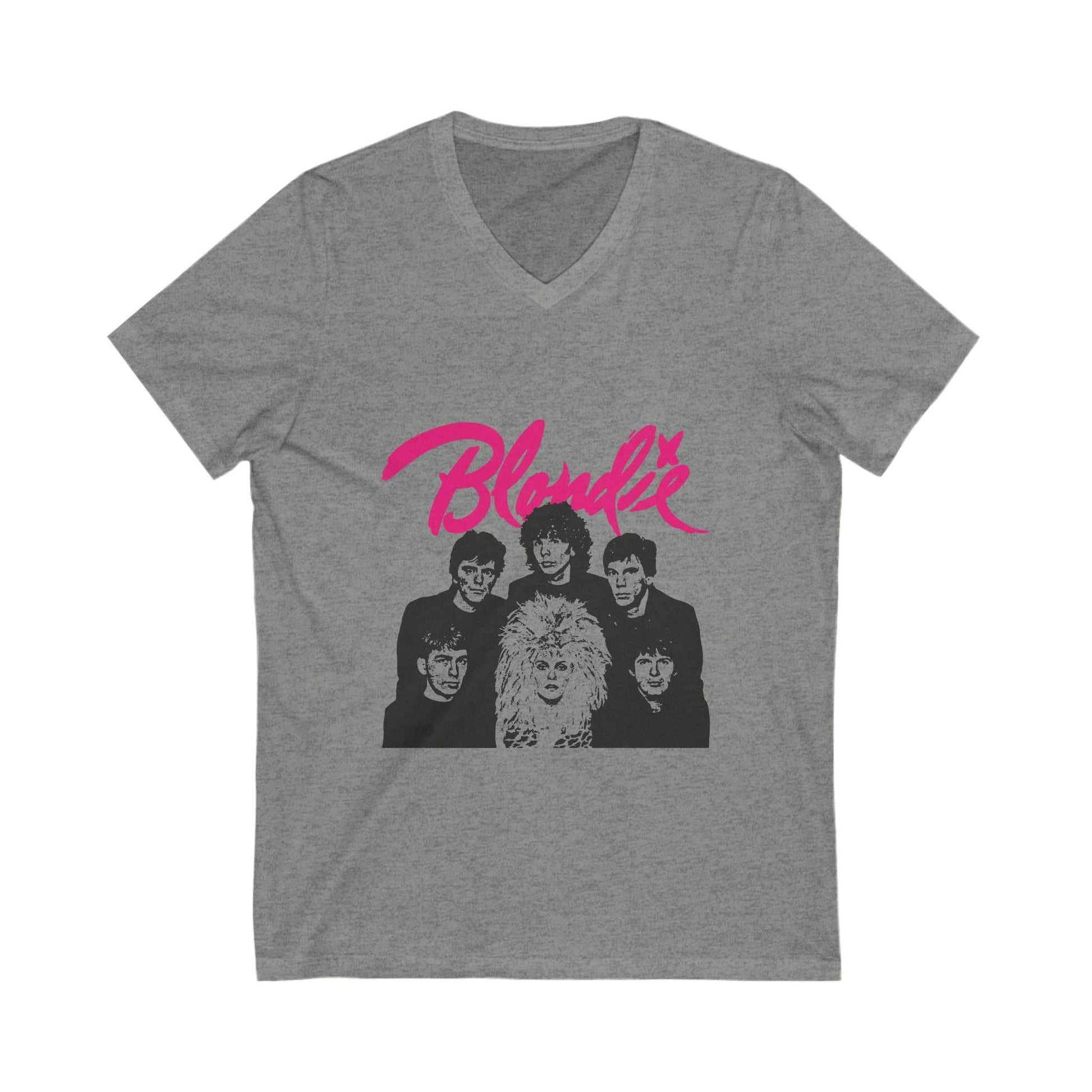Retro Blondie Band V-Neck Tee