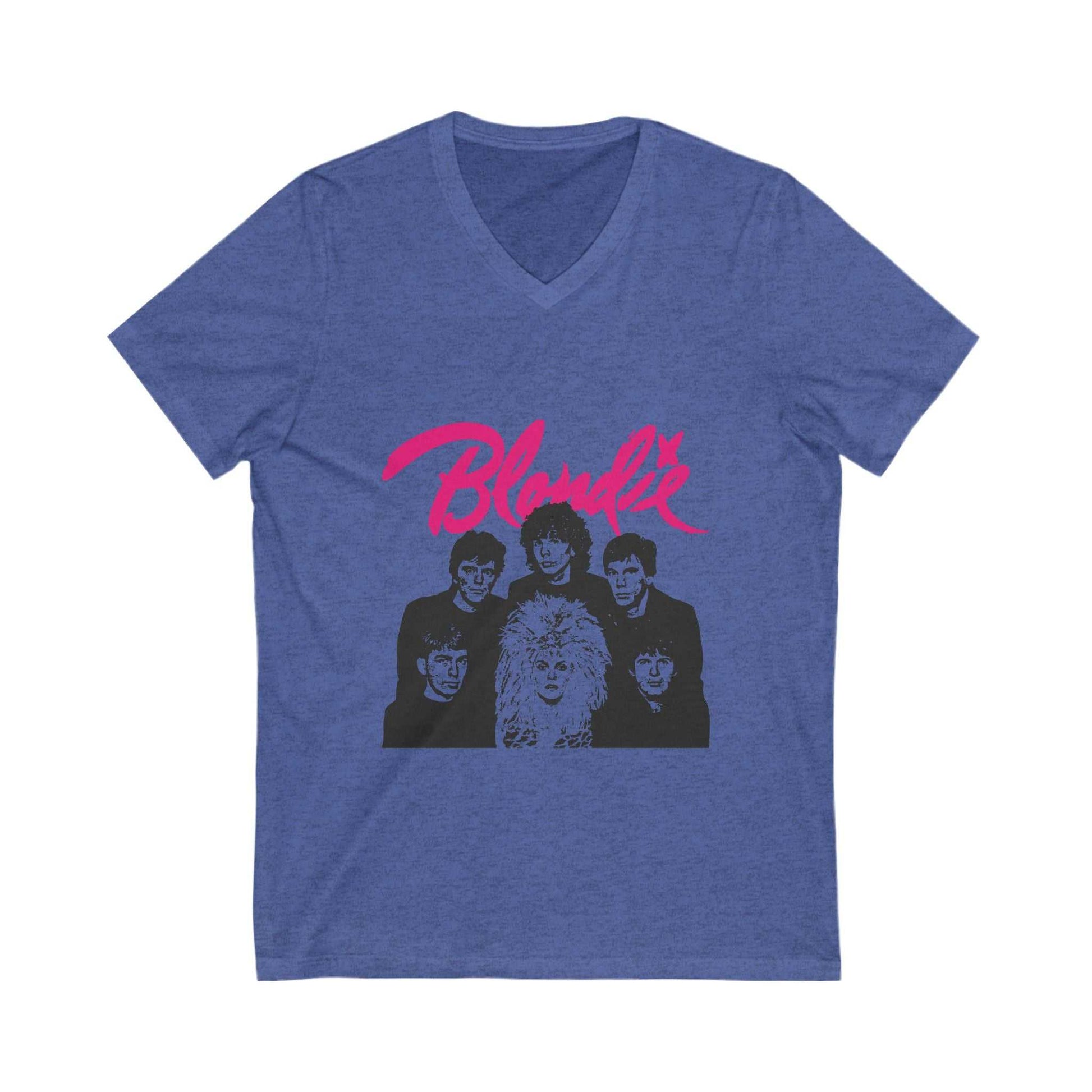 Retro Blondie Band V-Neck Tee