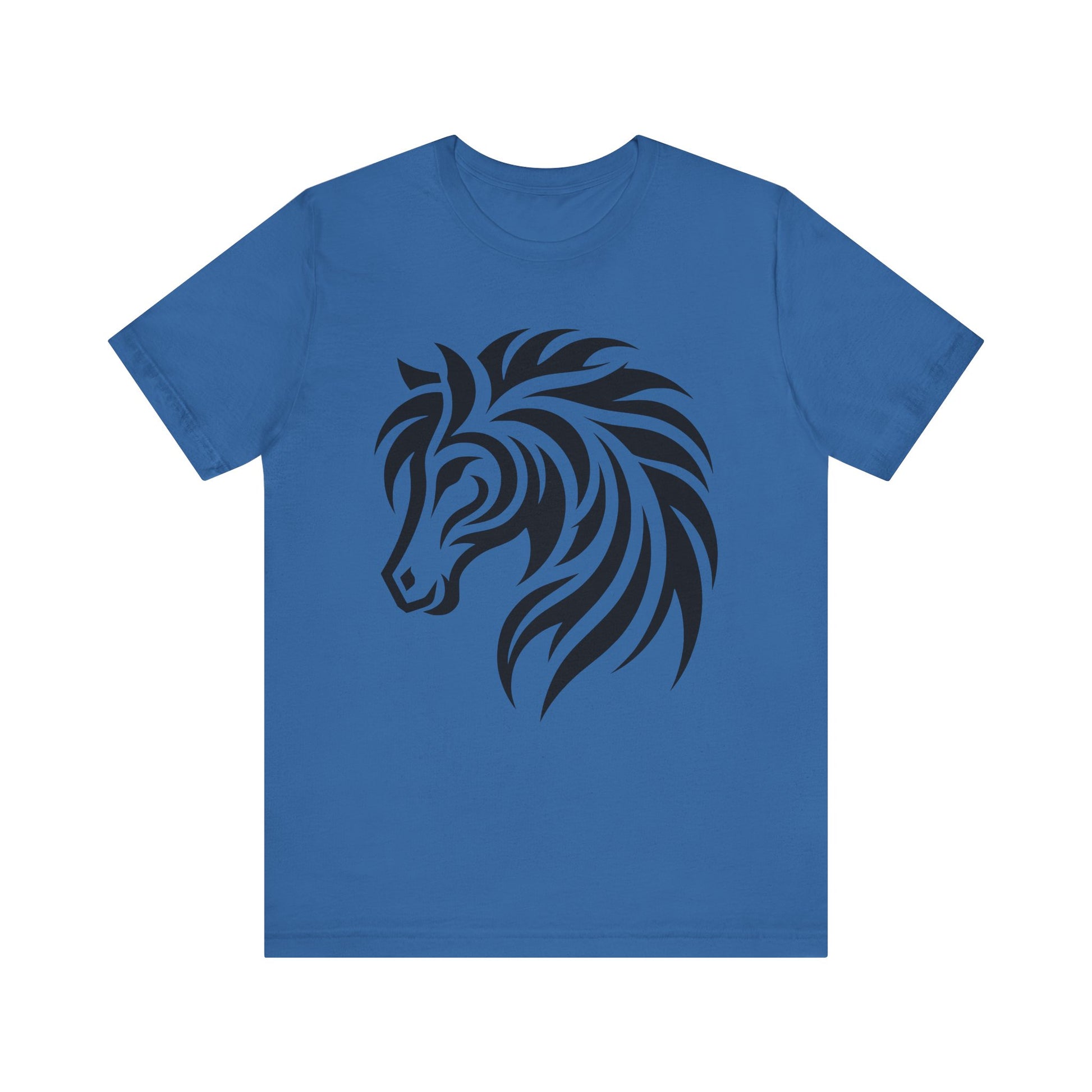Tribal Horse Graphic Tee – Bold Mustang Silhouette on Hot Pink T-Shirt