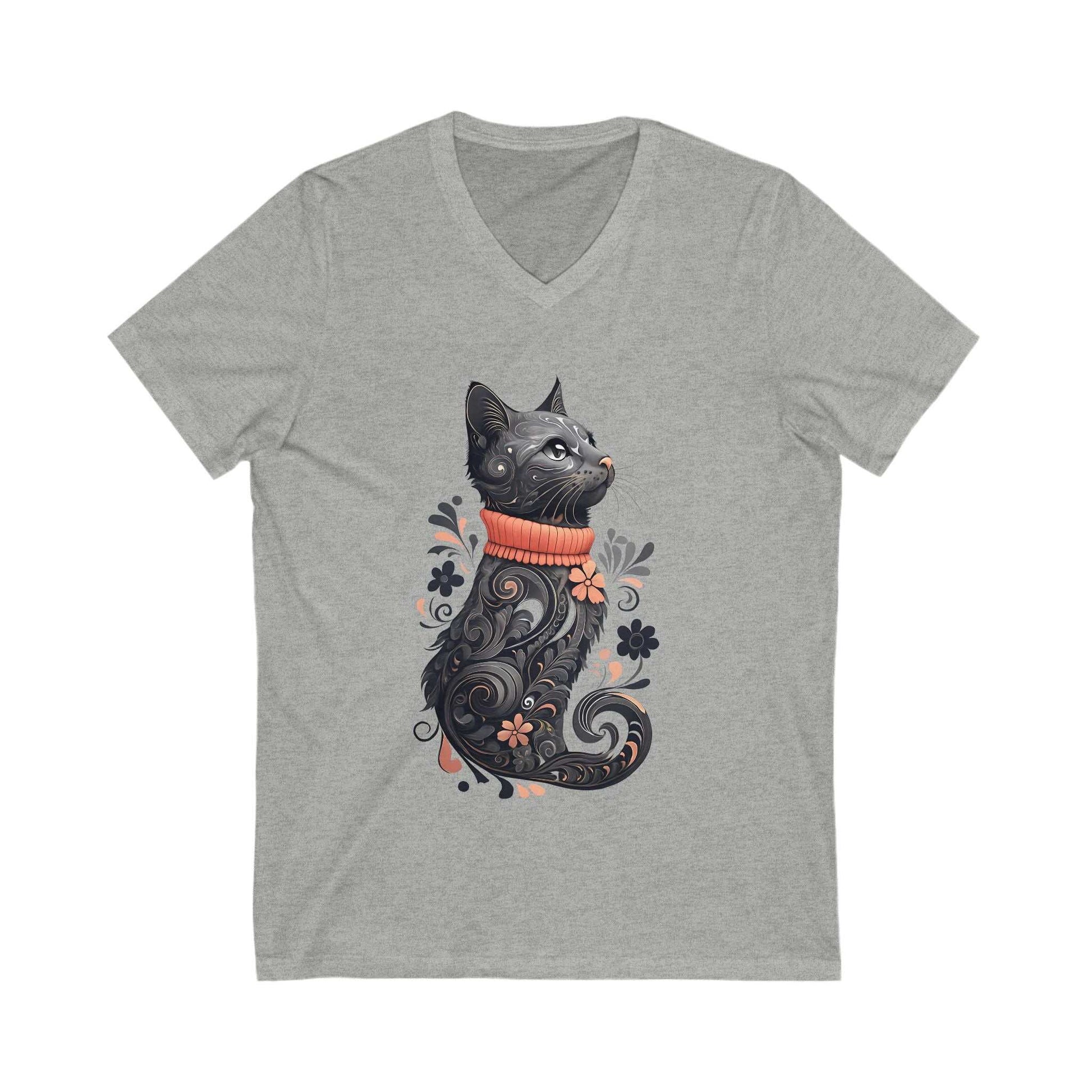 Black Cat V-Neck