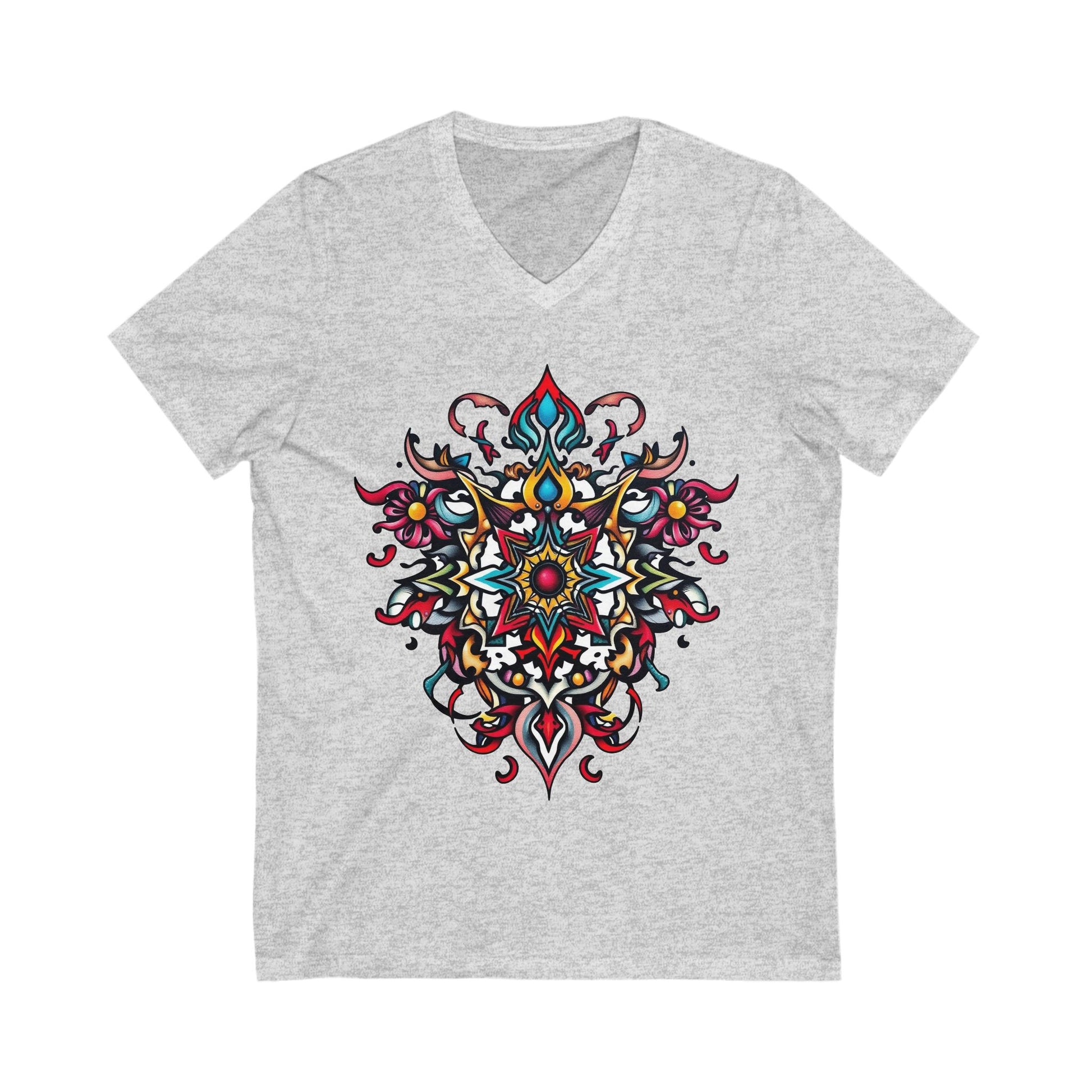 Vibrant Mandala V-Neck