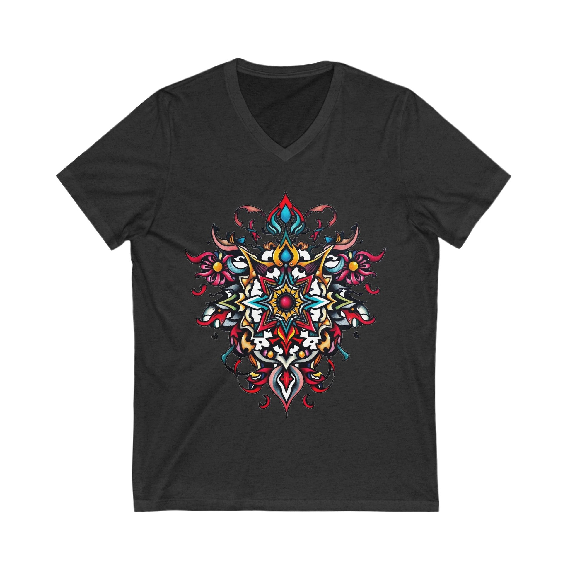 Vibrant Mandala V-Neck