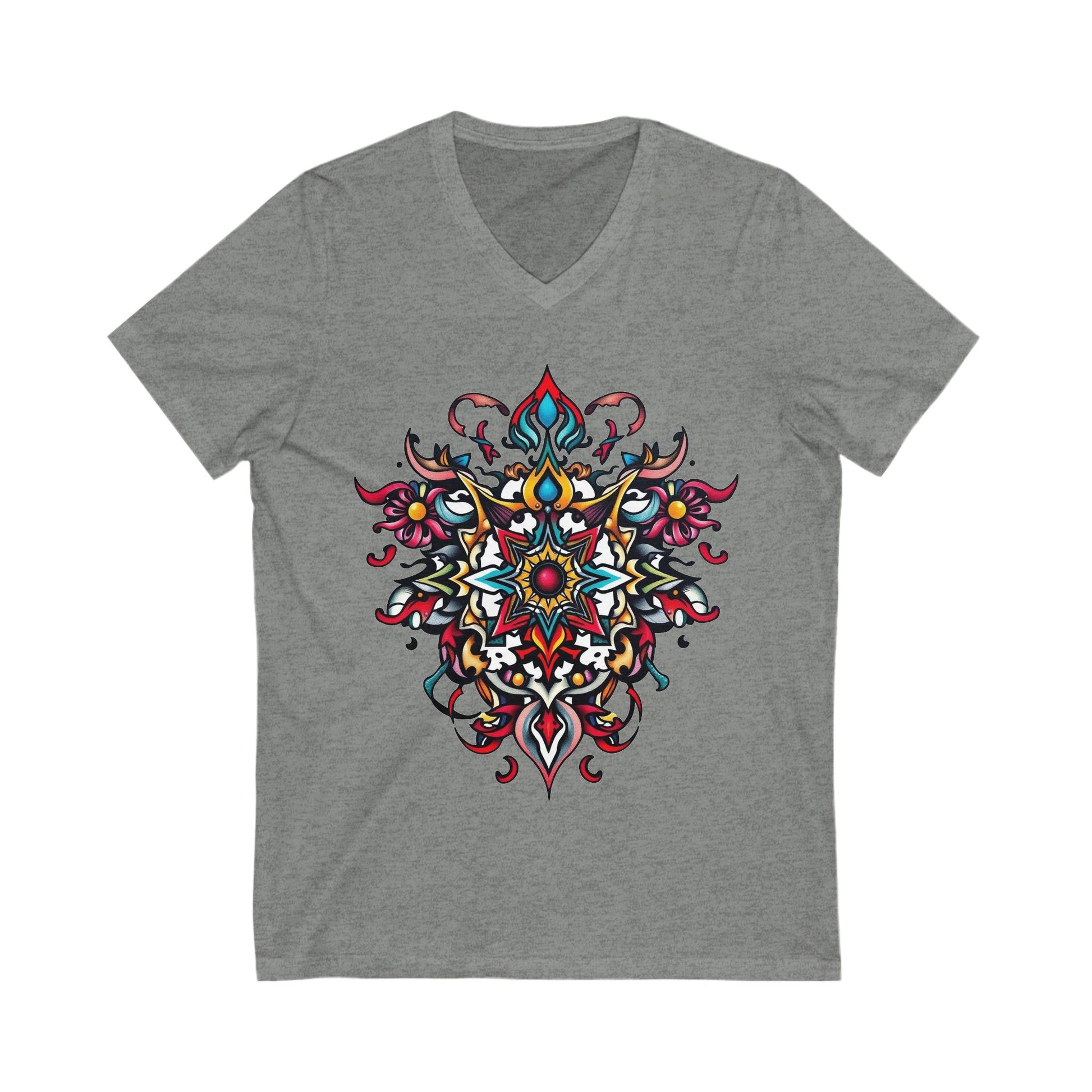 Vibrant Mandala V-Neck