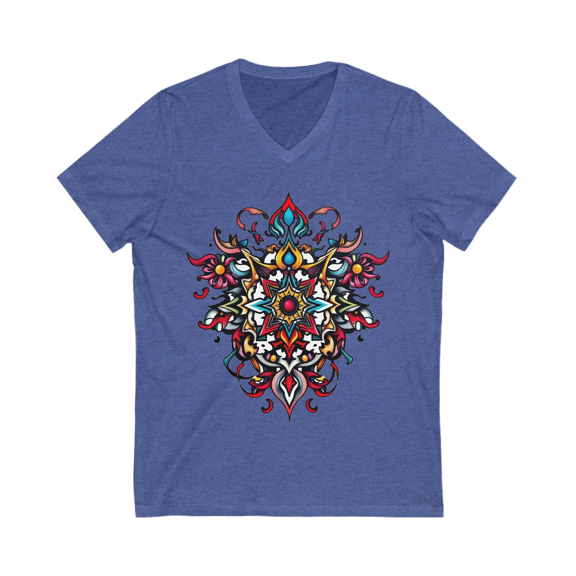 Vibrant Mandala V-Neck