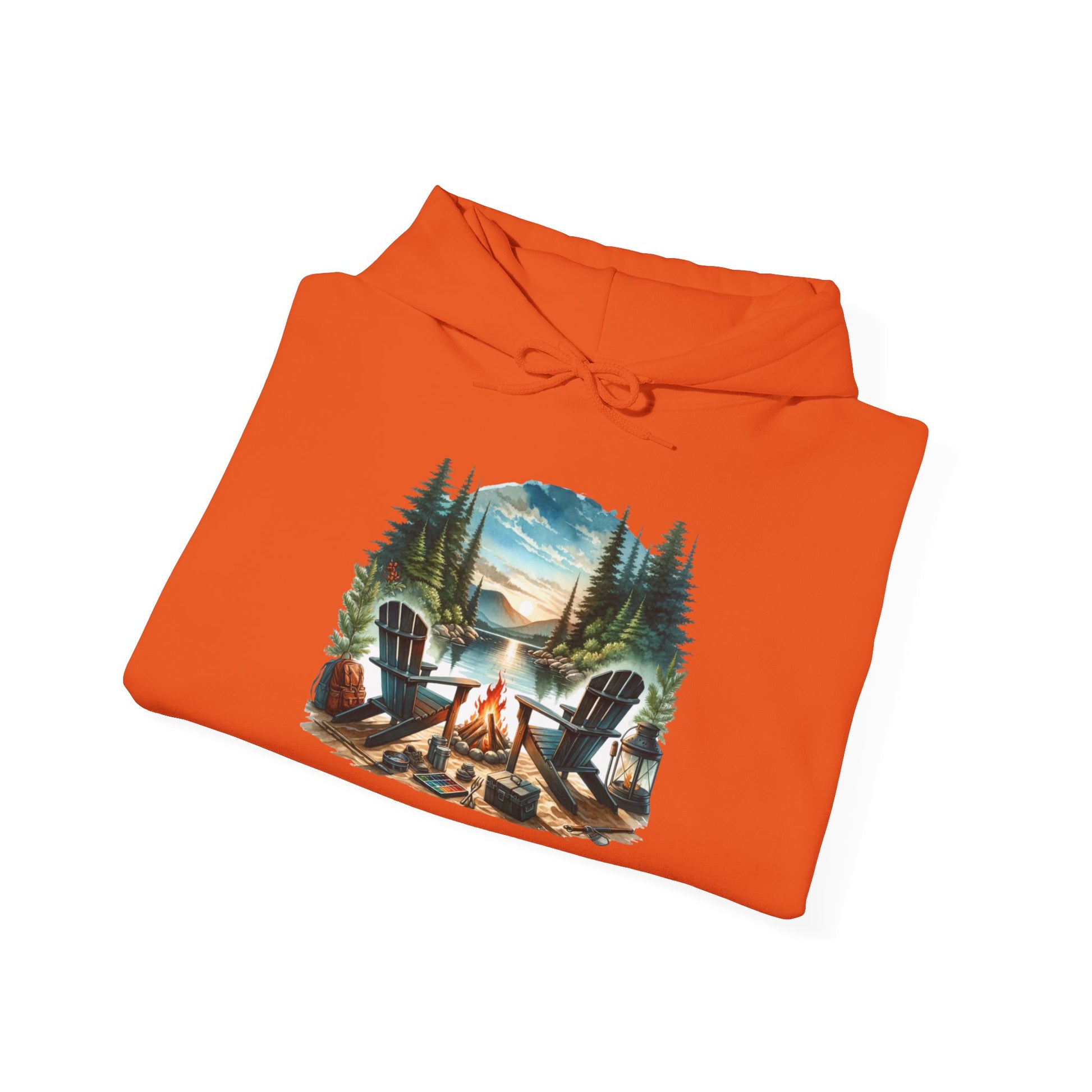 Lakeside Campfire Escape Hoodie – Cozy Outdoor Adventure Vibes