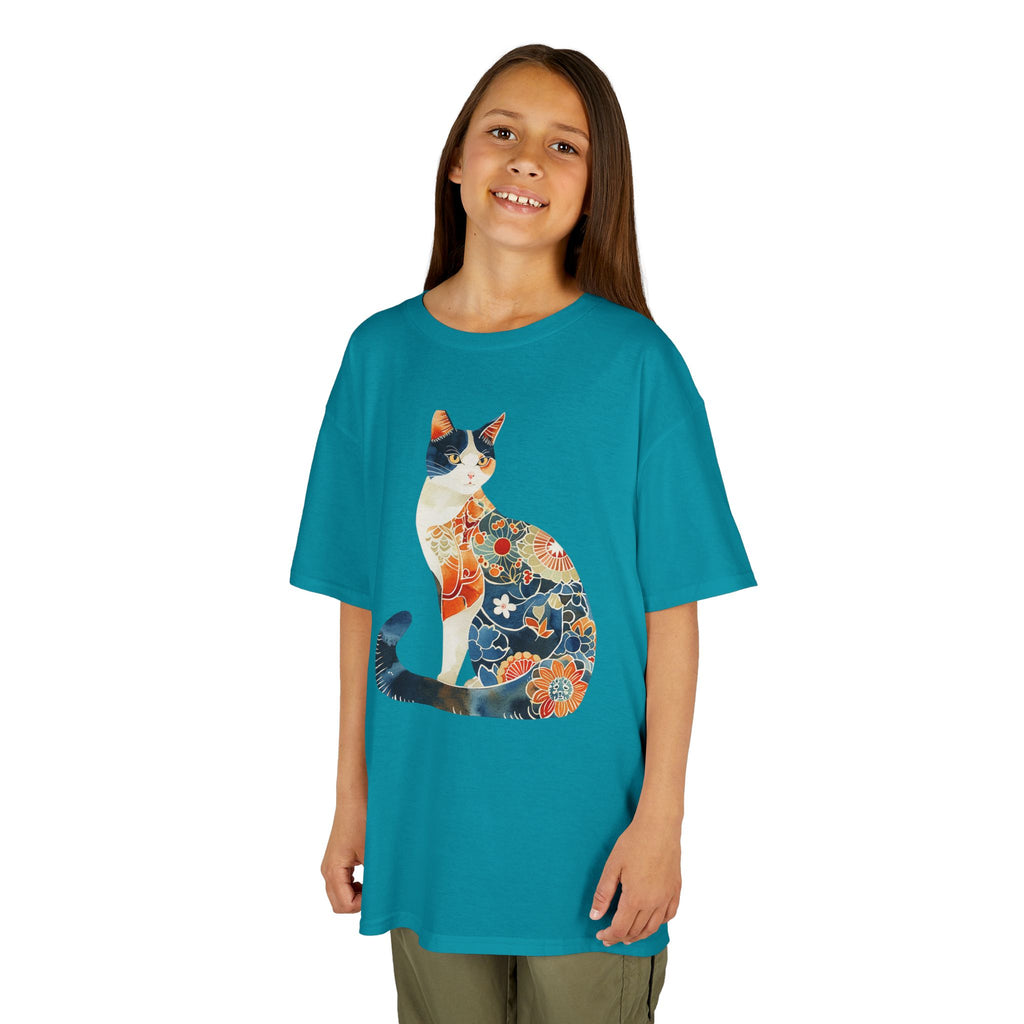 Colorful Cat Kids Cotton Tee