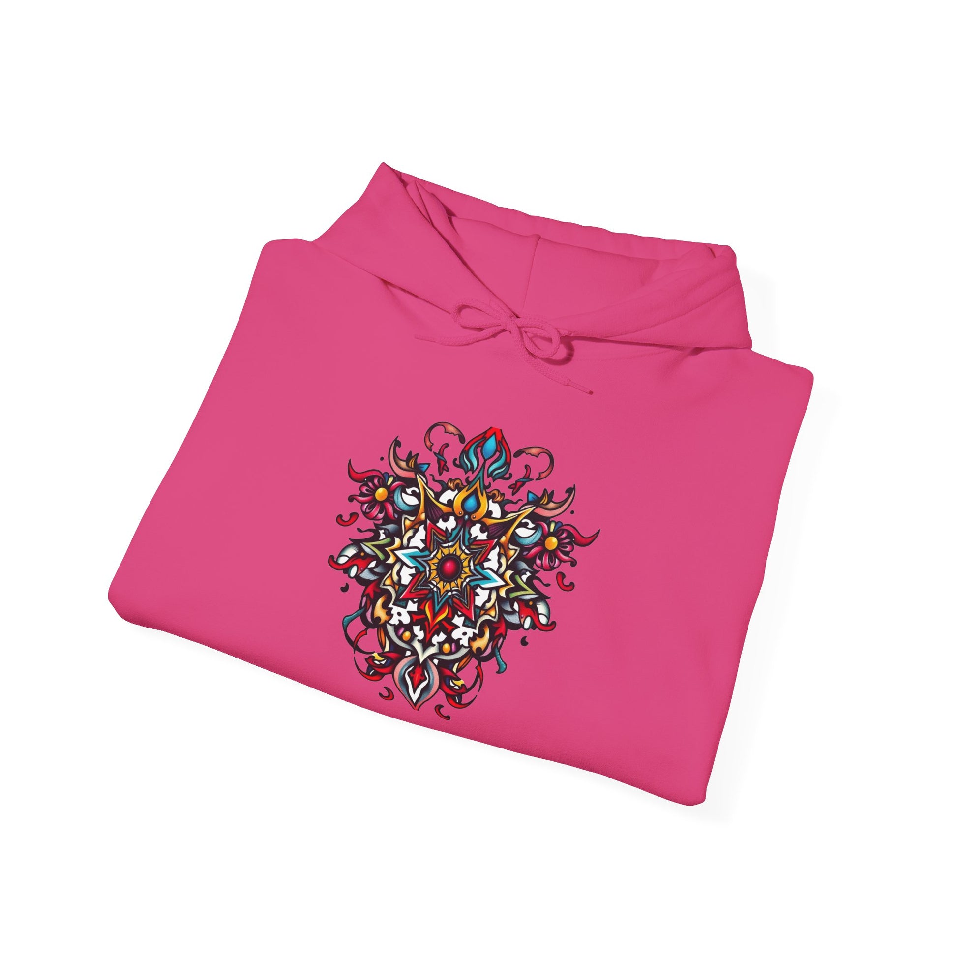 Vibrant Mandala Art Hoodie – Bold, Colorful, Intricate Design