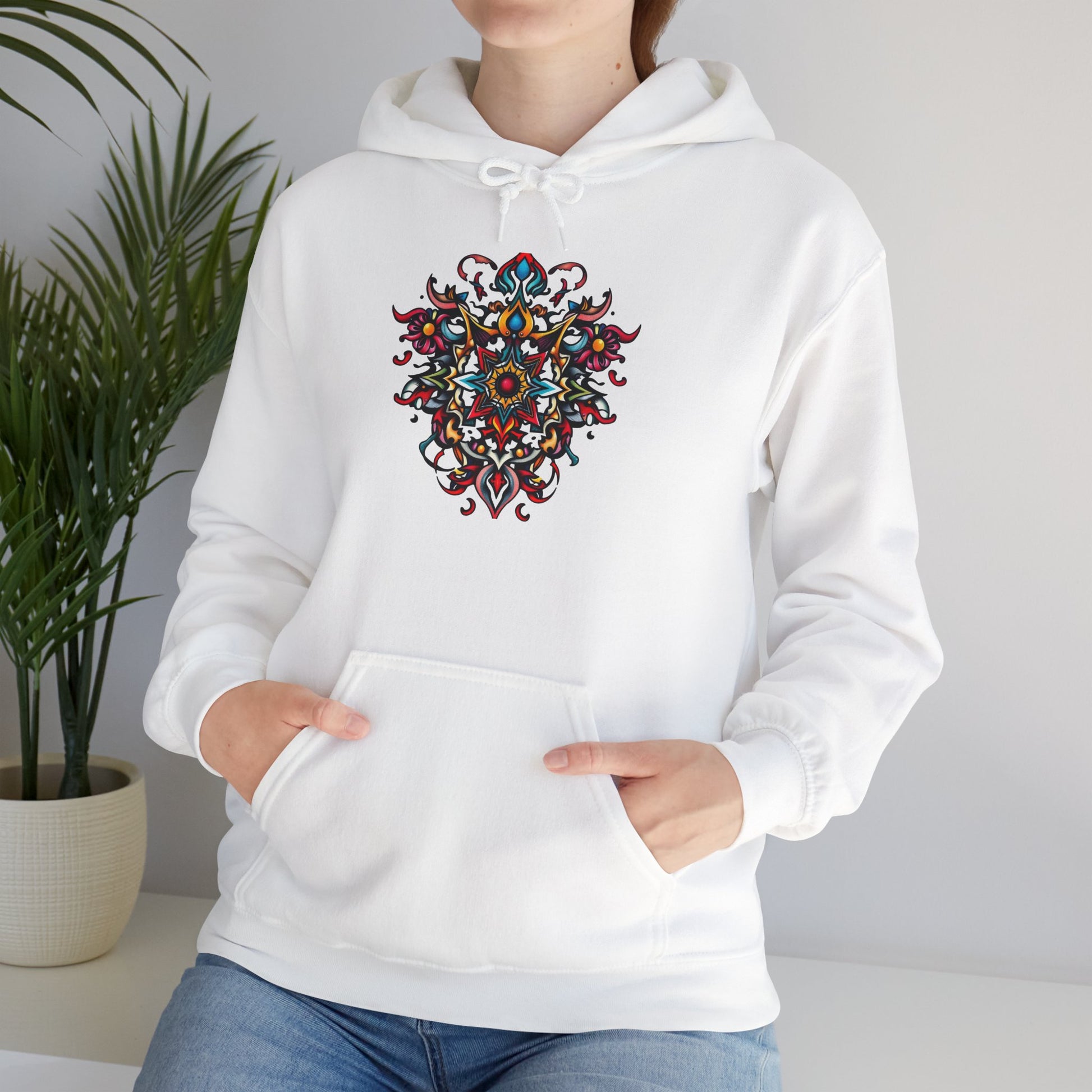 Vibrant Mandala Art Hoodie – Bold, Colorful, Intricate Design