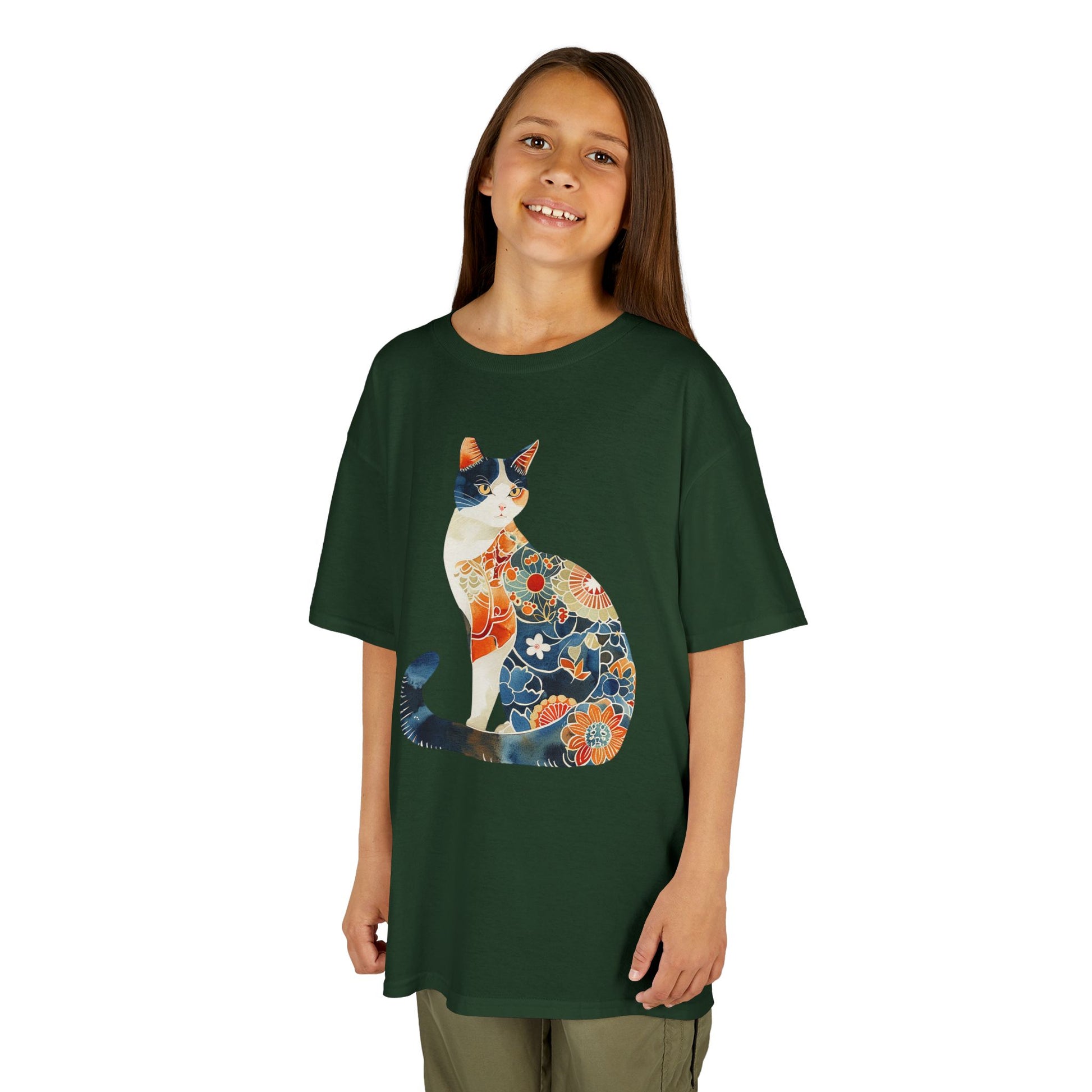 Colorful Cat Kids Cotton Tee