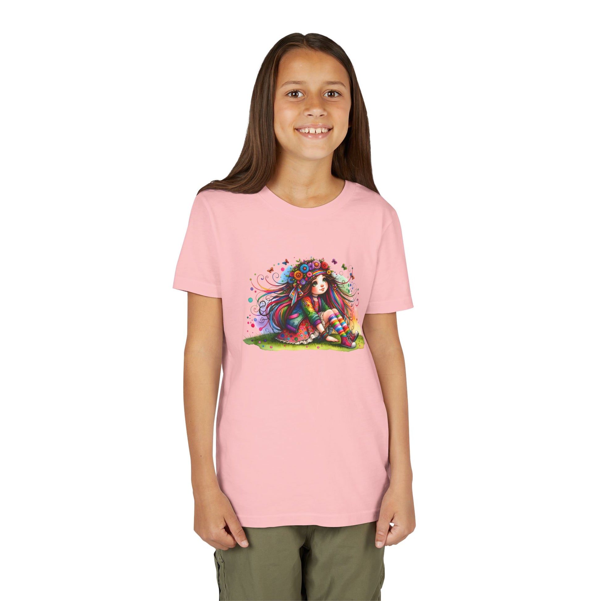 Whimsical Floral Girl Youth Tee