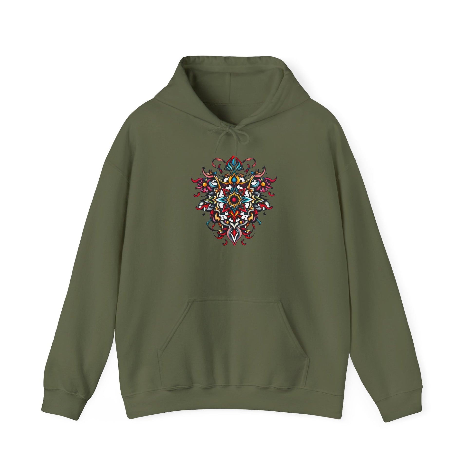 Vibrant Mandala Art Hoodie – Bold, Colorful, Intricate Design