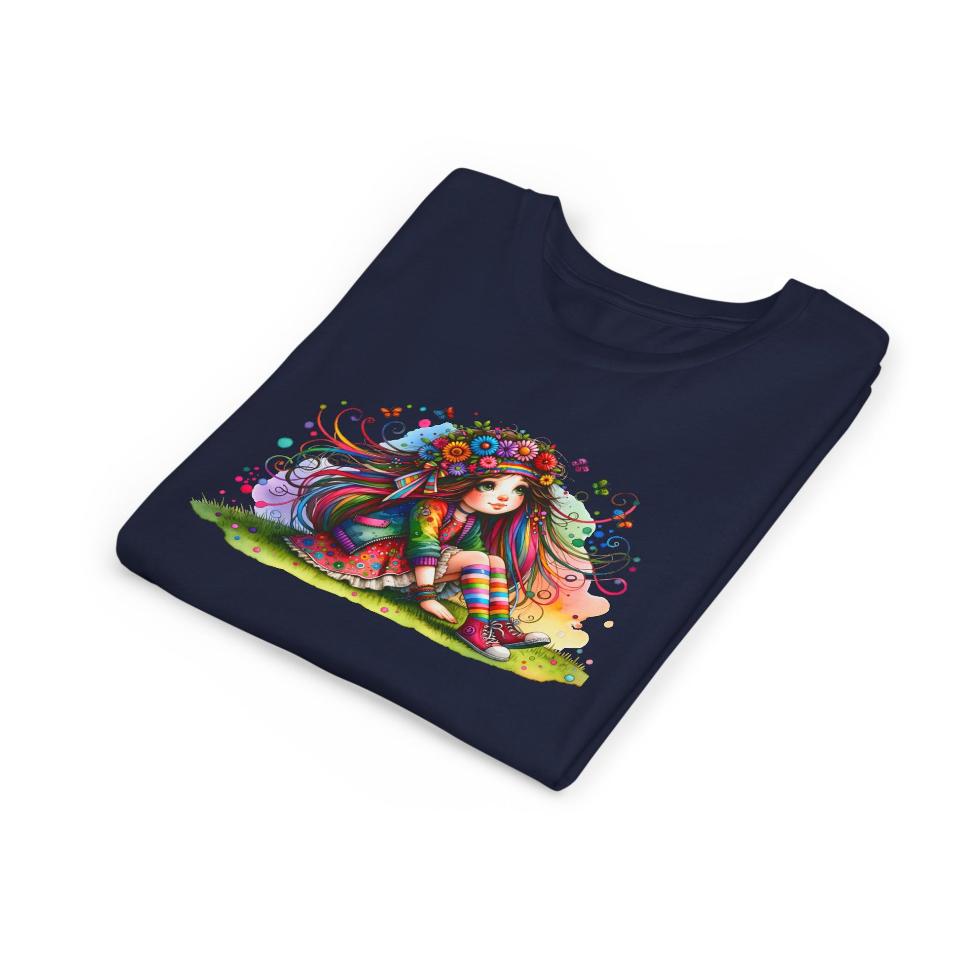 Whimsical Floral Girl Youth Tee